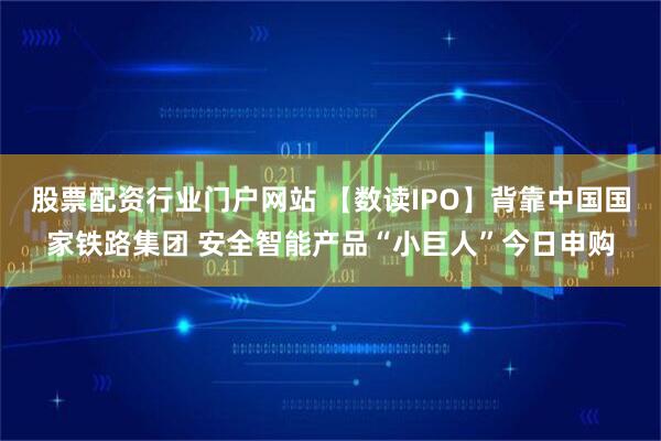 股票配资行业门户网站 【数读IPO】背靠中国国家铁路集团 安全智能产品“小巨人”今日申购